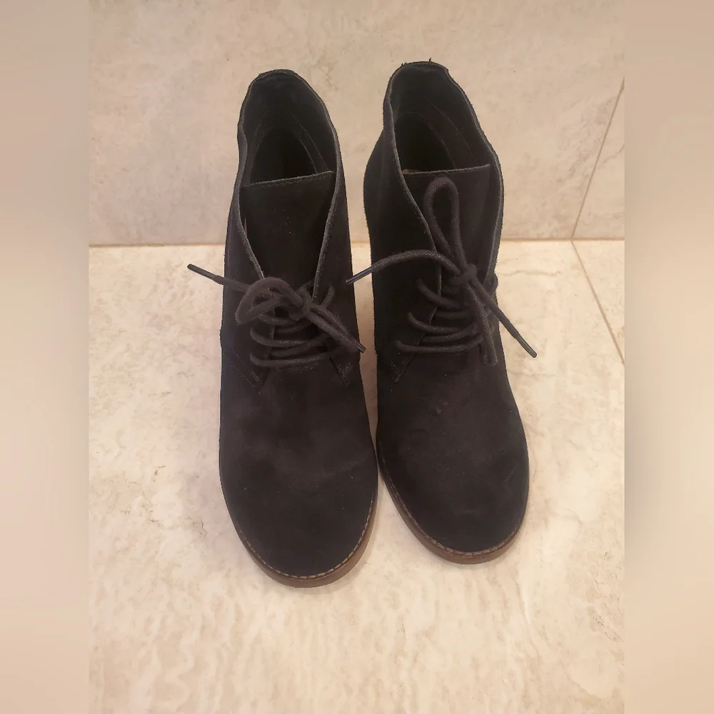 Lucky Brand Yamene Wedge Ankle Boots, Women's Size 9M, Black - Picture 1 of 6